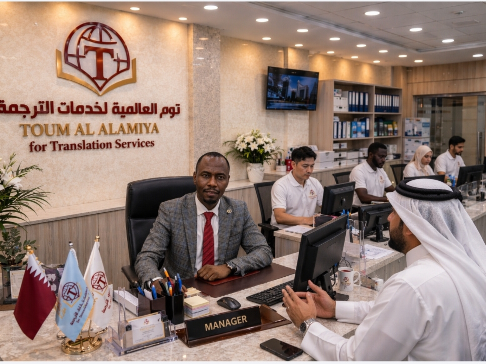 Business meeting in Qatar